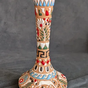Vintage Handmade Ceramic Vase from Rhodes, Greece
