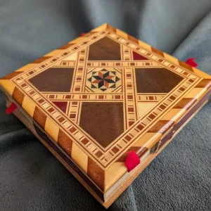 Taracea Inlaid Wooden Matchbox Holder