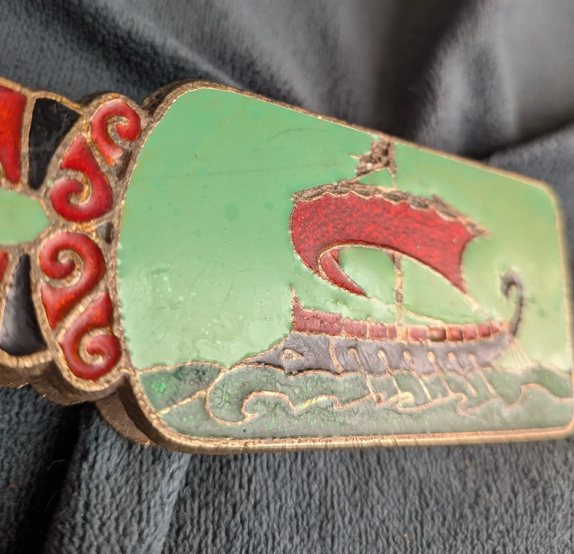 Vintage Metall Gem-clip Emalj Fågelmotiv - Bild 7