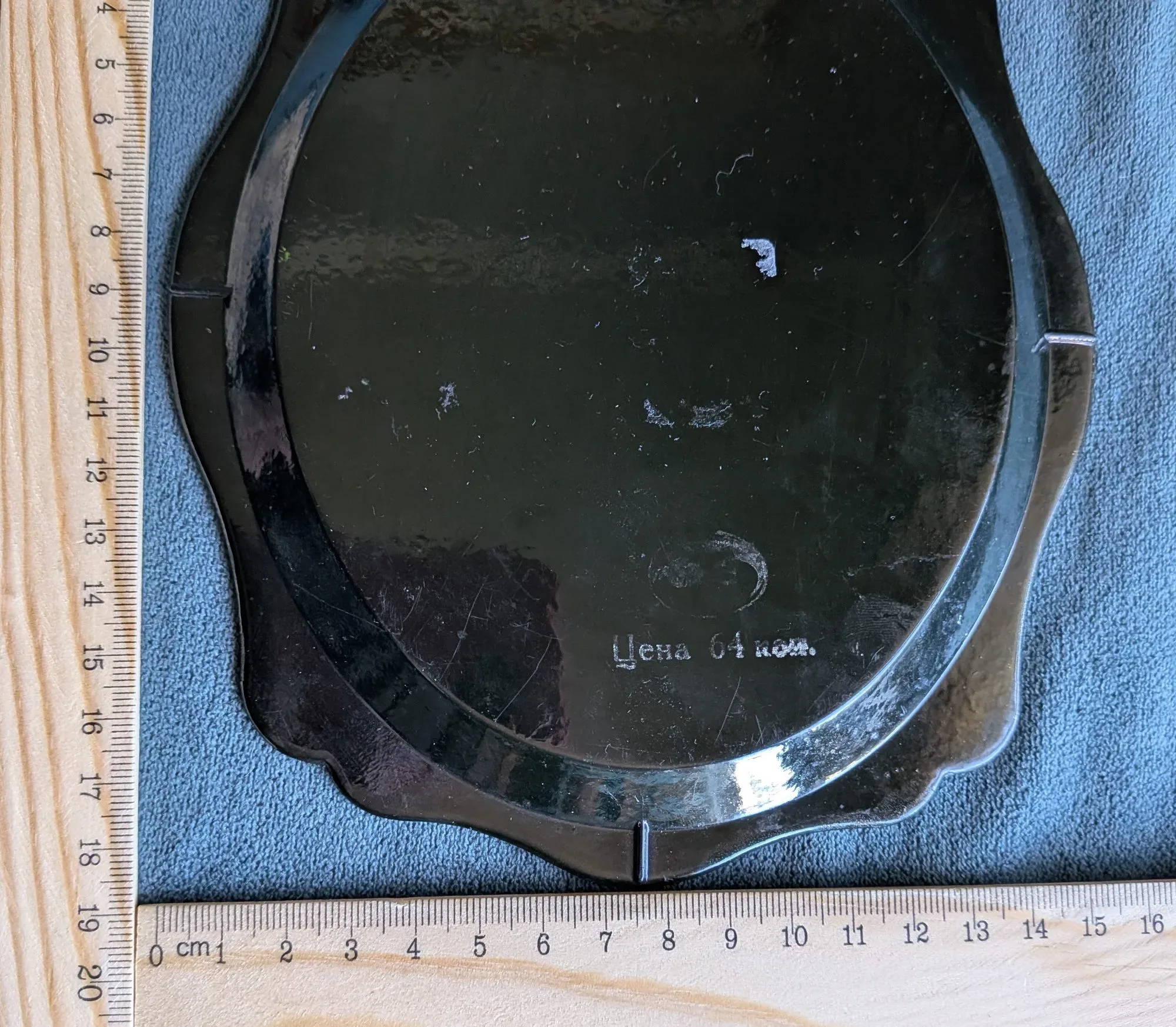 Lackat fat, ovalt, handmålat, folkkonst, vintage - Bild 2