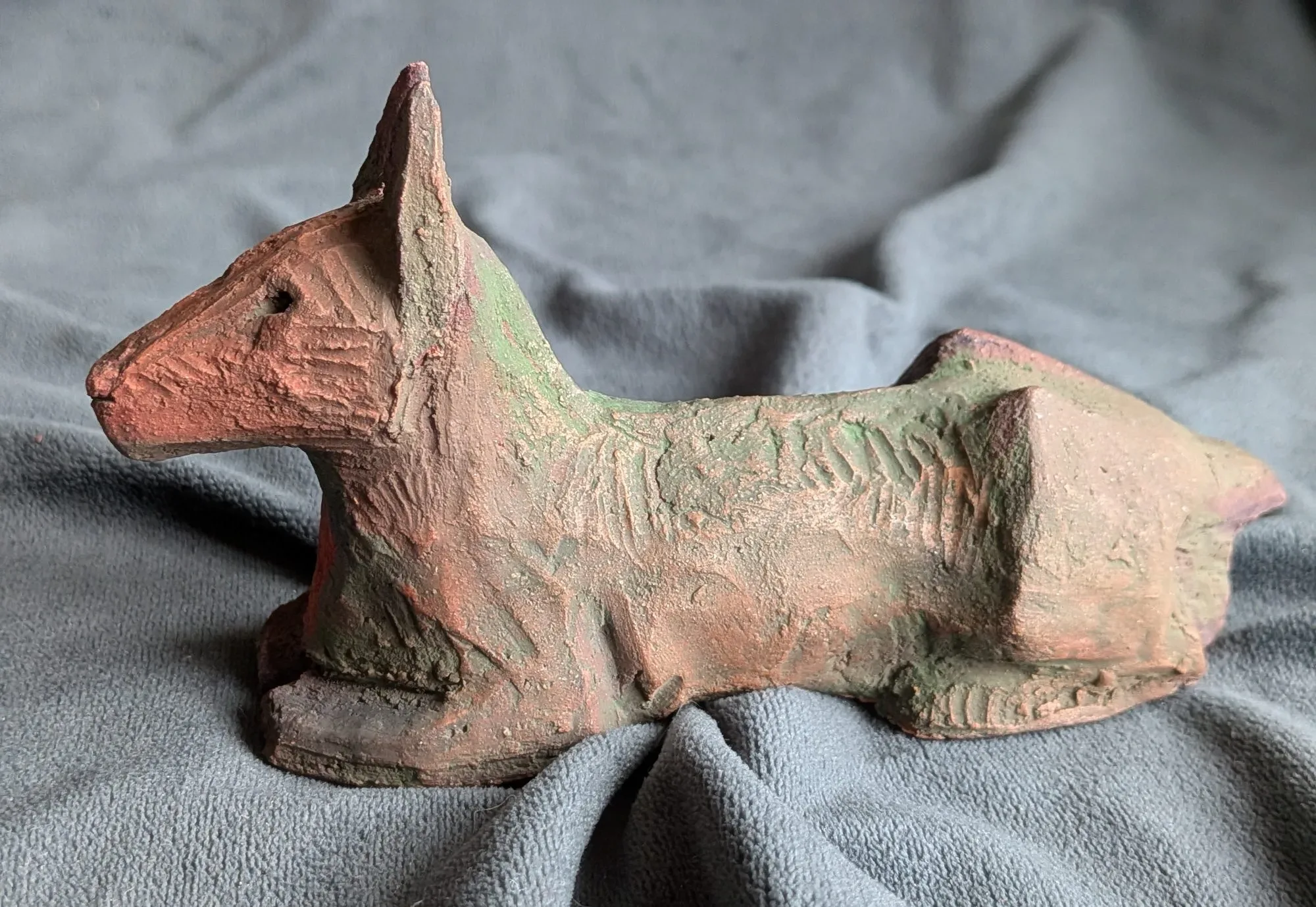 Handgjord Terracotta Djurfigur Planter, Rustik