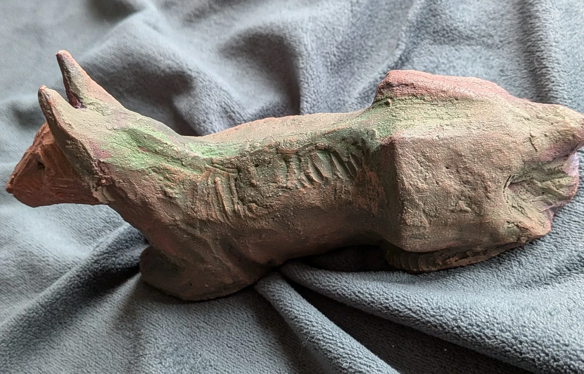 Handgjord Terracotta Djurfigur Planter, Rustik - Bild 5