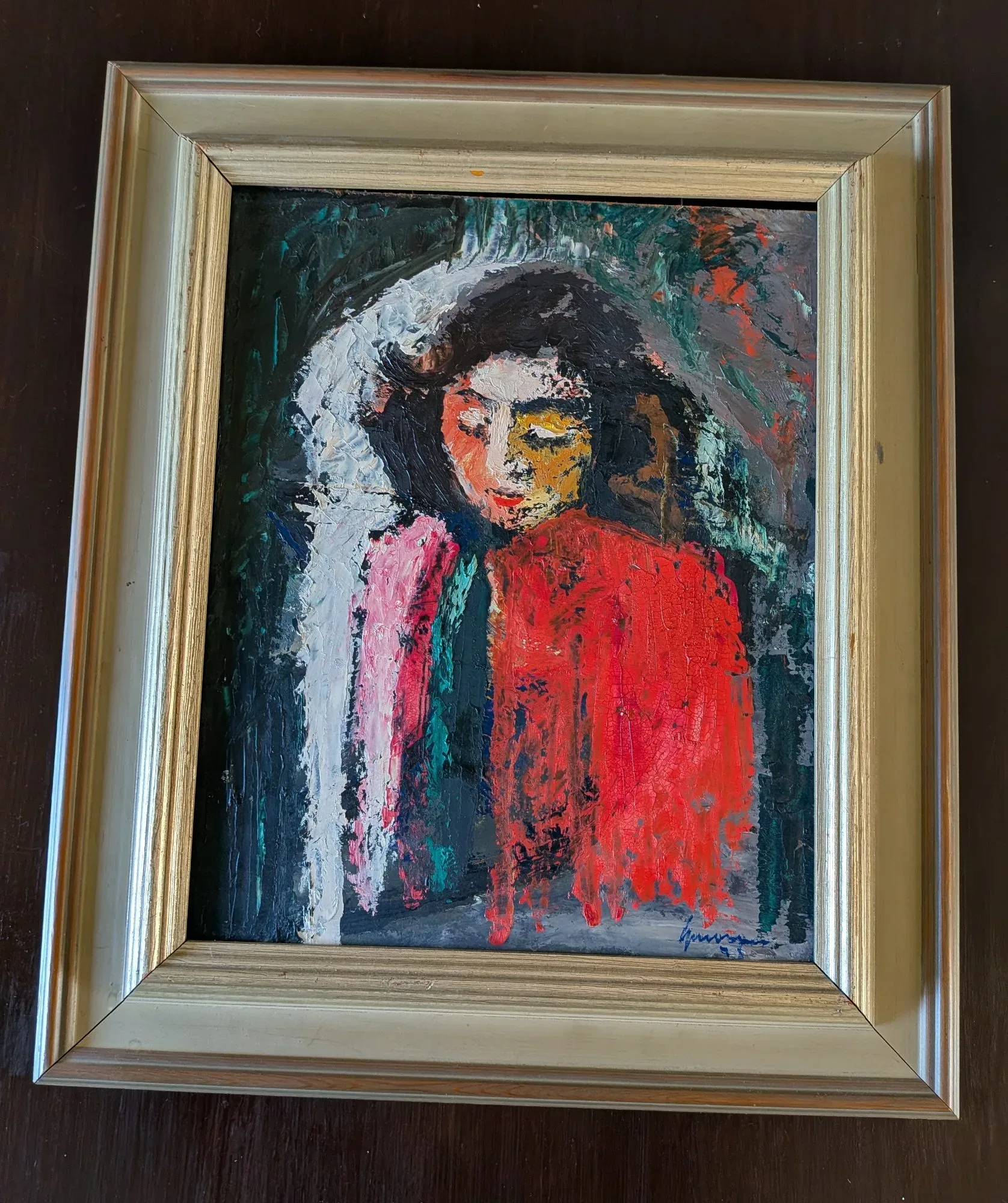 Oljemålning på duk, Impasto Porträtt, 1978