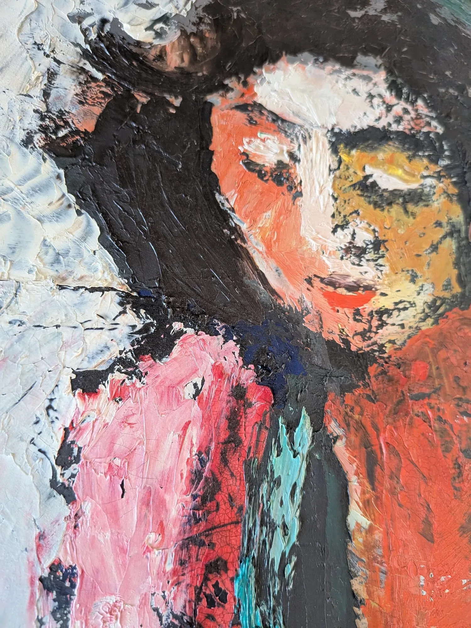 Oljemålning på duk, Impasto Porträtt, 1978 - Bild 6