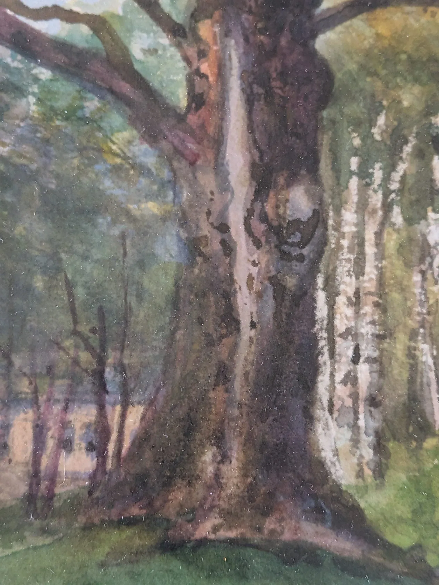 Conny Burman Watercolor: Landscape Park Motif, Period-Typical - Image 7