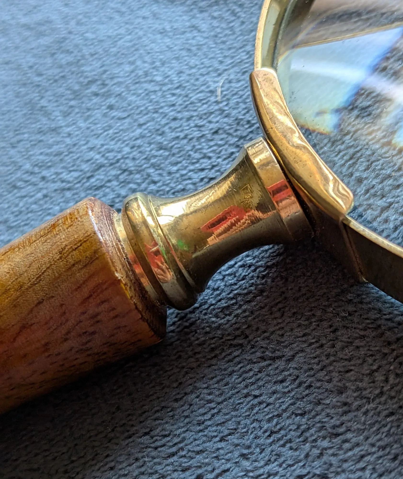 Gediget förstoringsglas i trä och mässing, klassisk - Bild 2