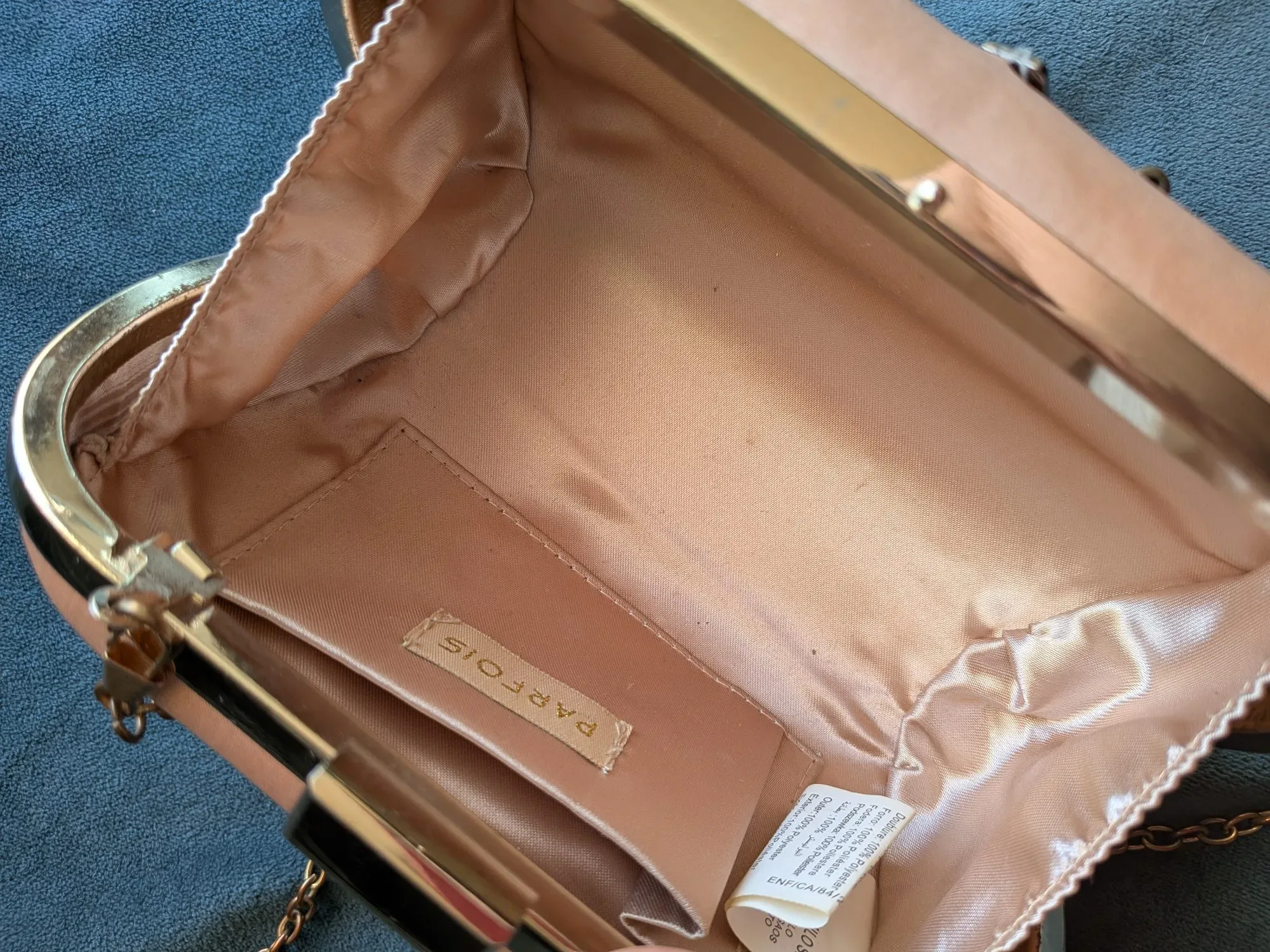 PARFOIS Hard-Shell Satin Clutch with Rhinestones - Image 4