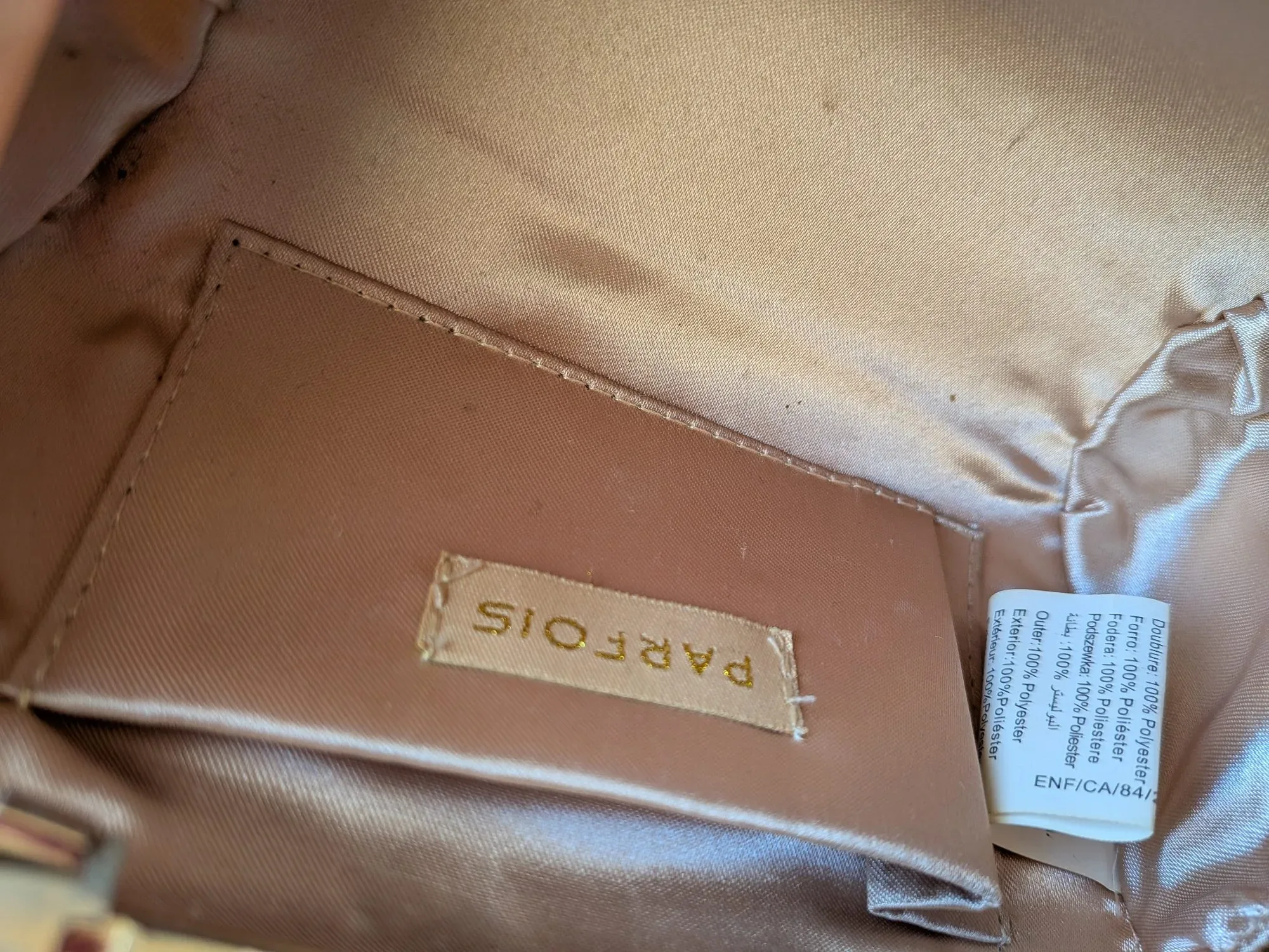 PARFOIS Hard-Shell Satin Clutch with Rhinestones - Image 2