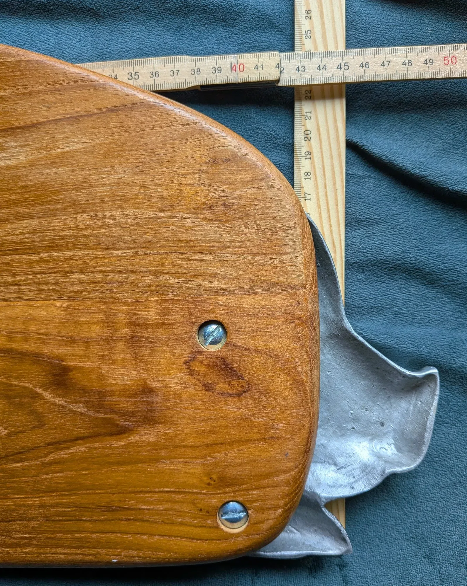 Vintage Skärbräda Trä & Metall, Grisdesign - Bild 4