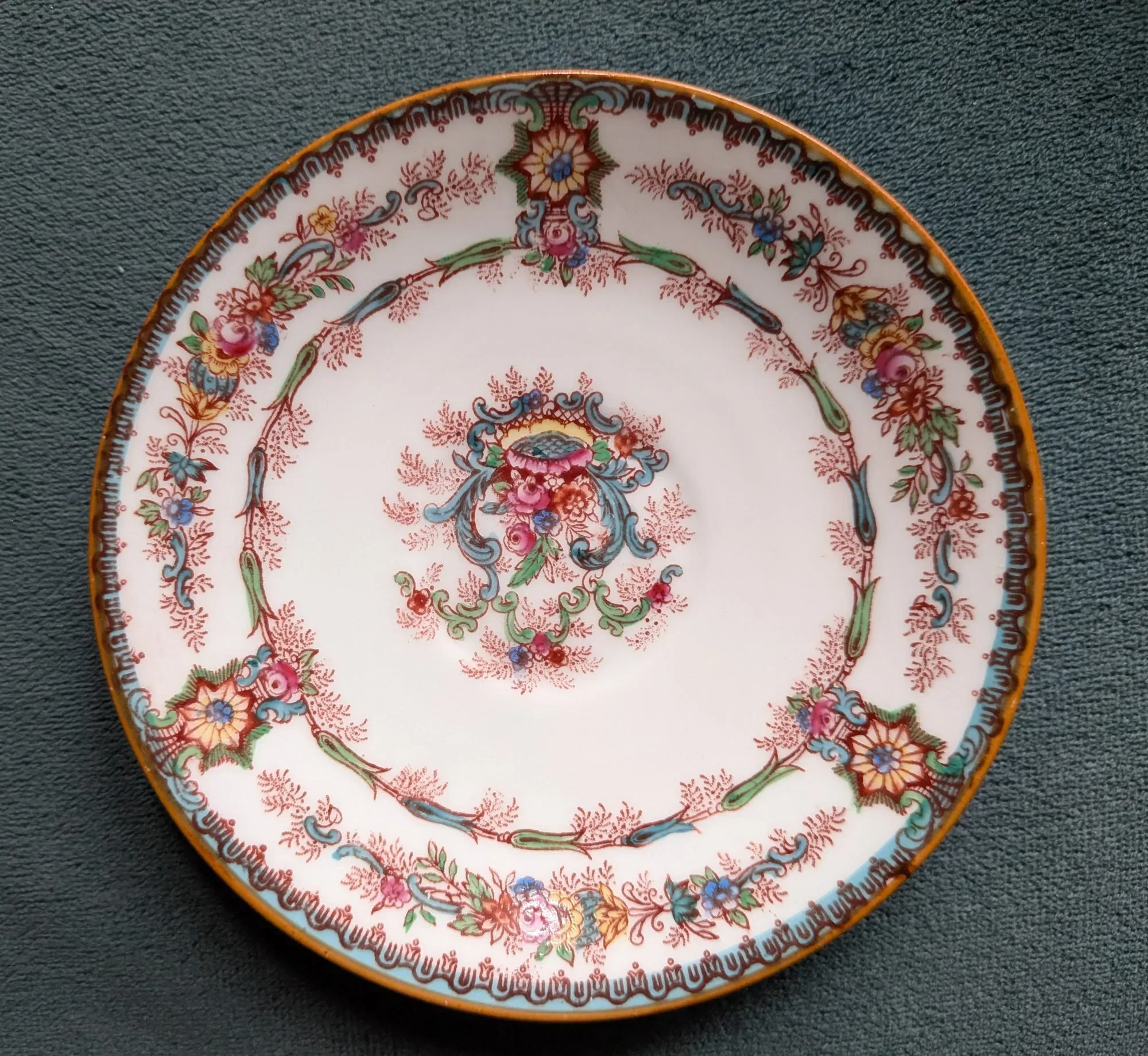 Rörstrand Porcelain Cups & Saucers, 5 Sets, Floral Decor - Image 14