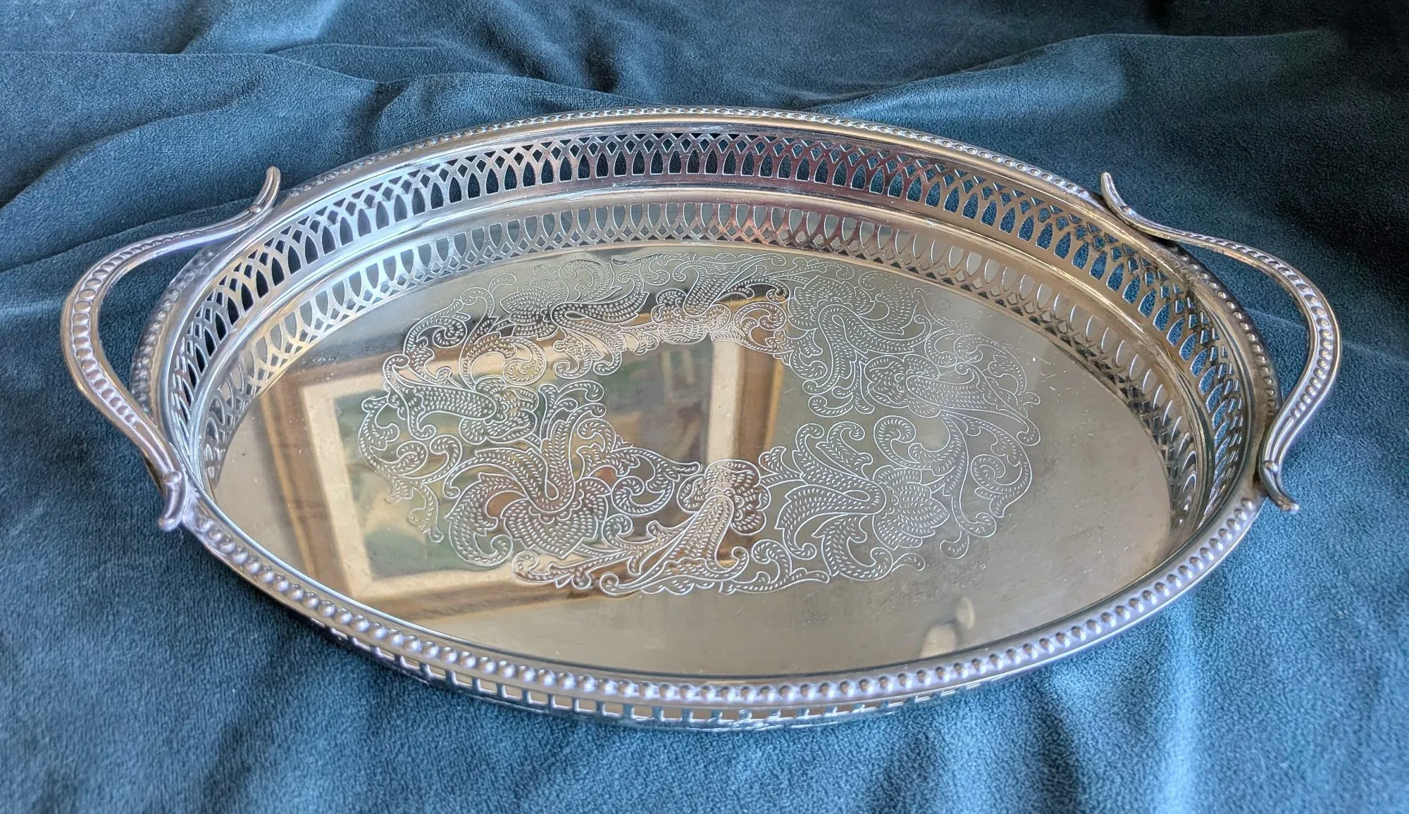 Scandia Silver Silver-Plated Oval Tray - Image 10