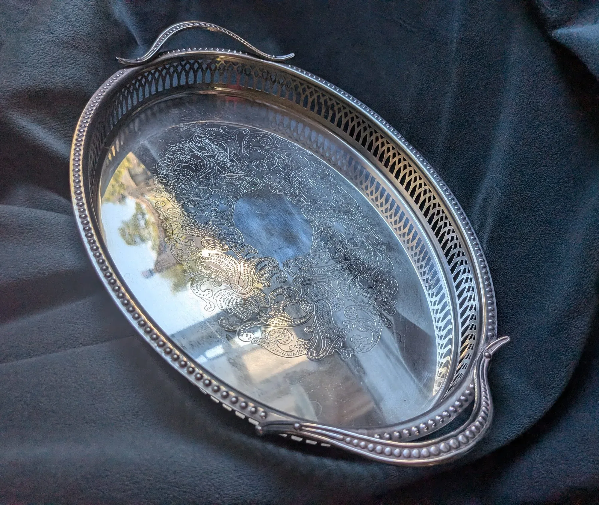 Scandia Silver Silver-Plated Oval Tray - Image 9
