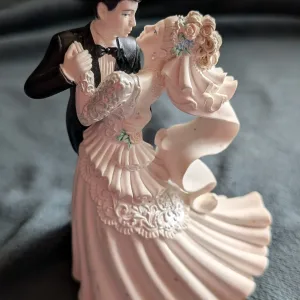 Dancing Bridal Couple Figurine, Resin, Wedding Decor