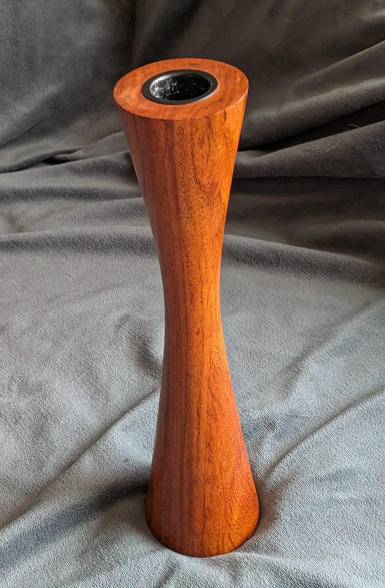 Solid Wood Candlestick, Modernist Design, 26 cm