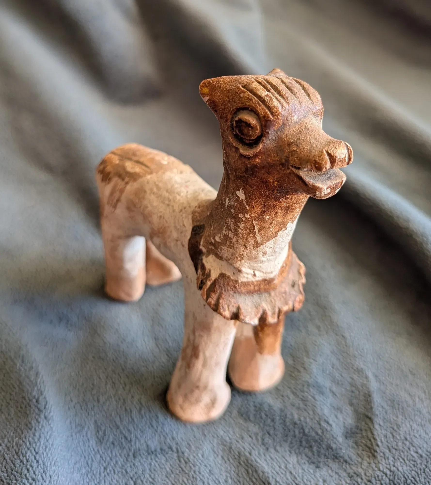 Handmade Ceramic Animal Figurine, Folk Style - Image 4