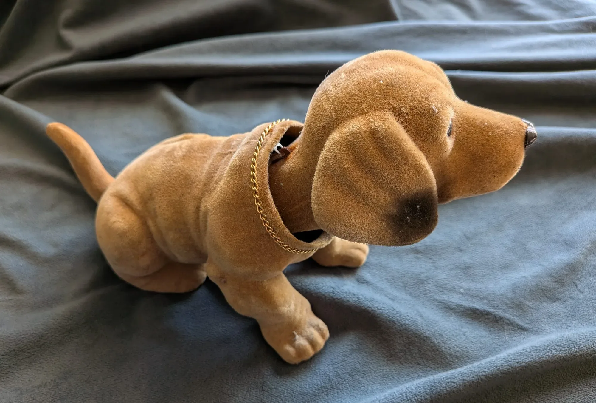 Flockad Dashund Bobblehead Figur, Retro - Bild 9