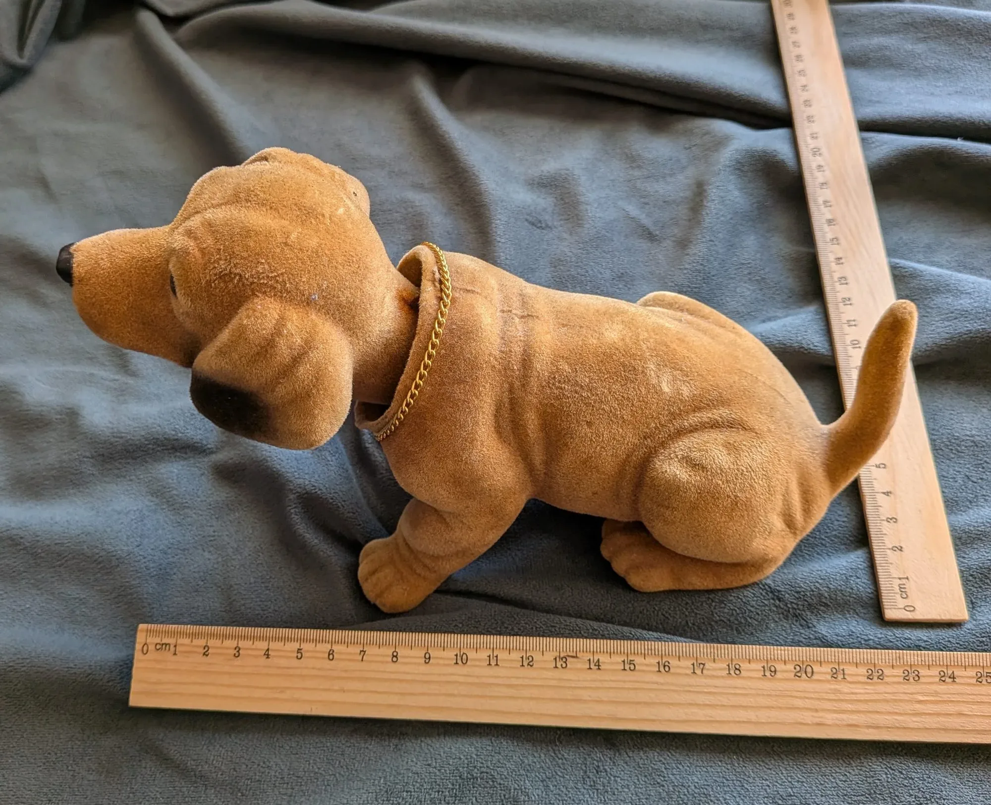 Flockad Dashund Bobblehead Figur, Retro - Bild 7