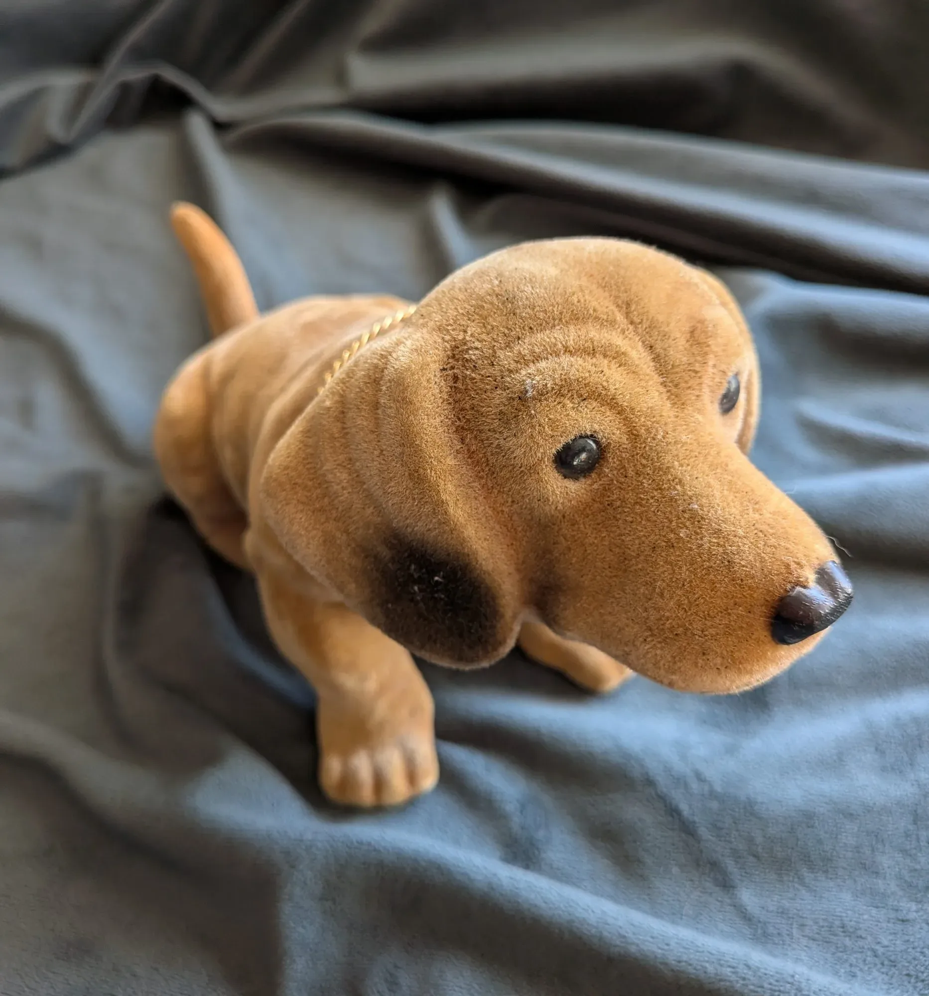 Flockad Dashund Bobblehead Figur, Retro - Bild 4