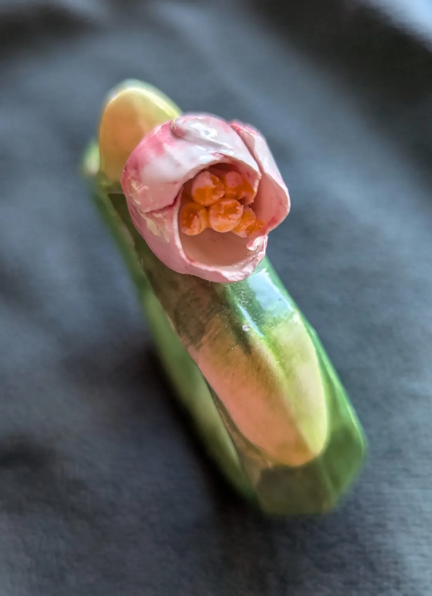 Keramik Servettringar med Botaniskt Blommotiv, 6 st - Bild 10