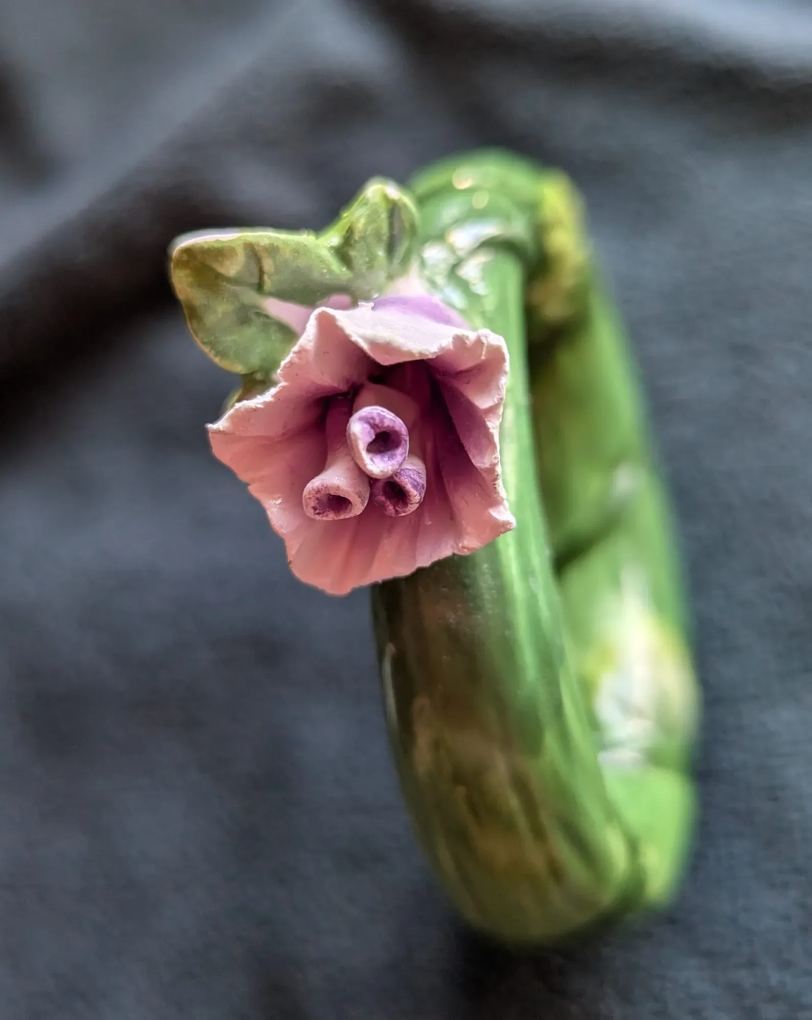 Keramik Servettringar med Botaniskt Blommotiv, 6 st - Bild 7