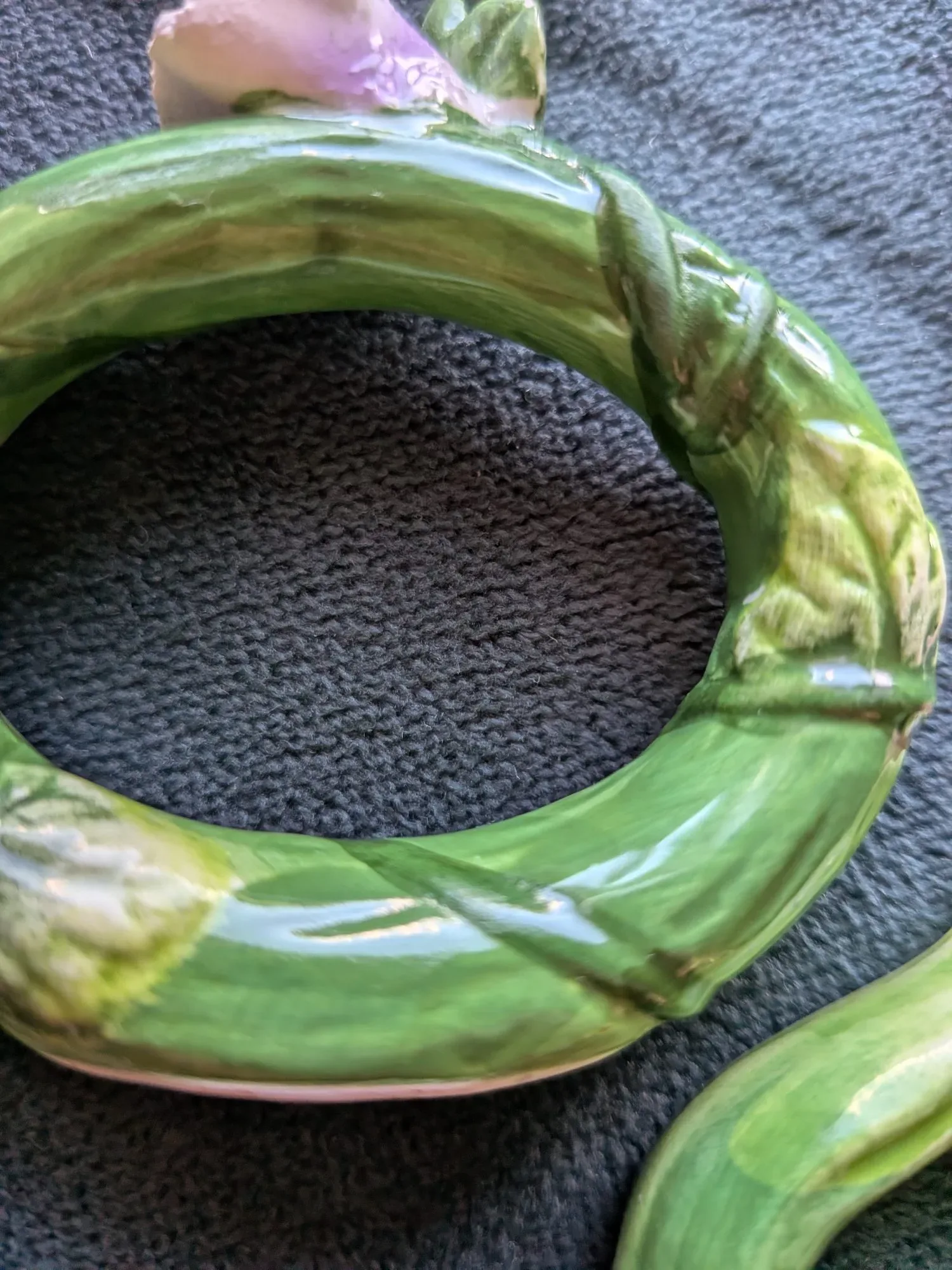 Keramik Servettringar med Botaniskt Blommotiv, 6 st - Bild 5