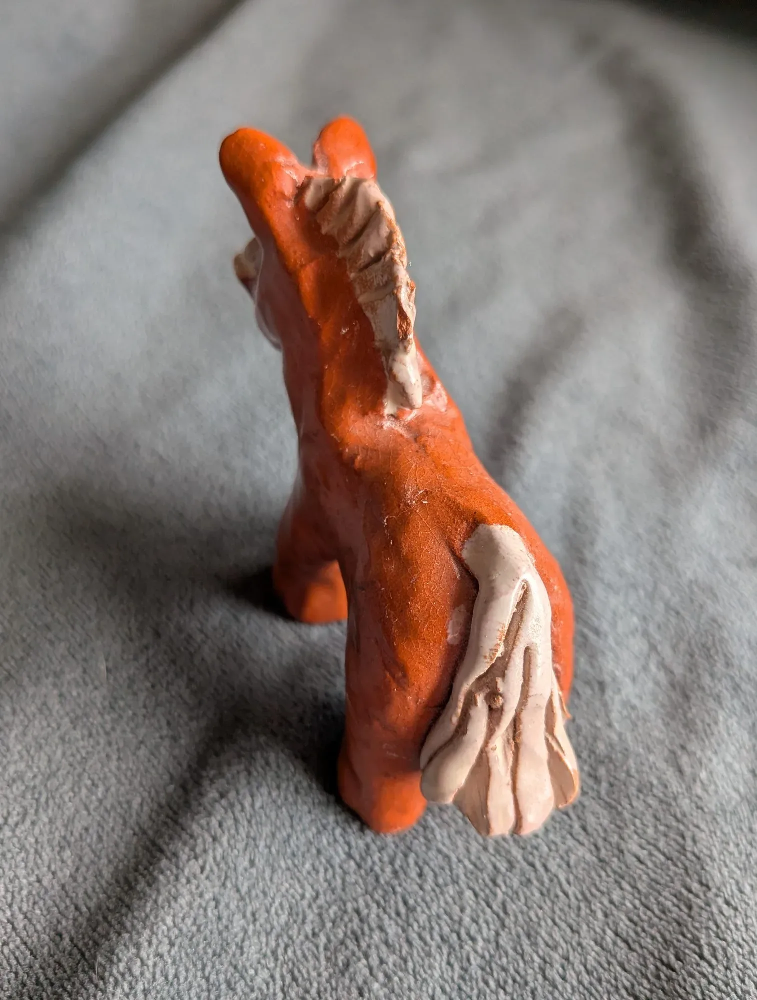 Handmade Glazed Ceramic Horse Figurine, Folk Art Style - Image 11