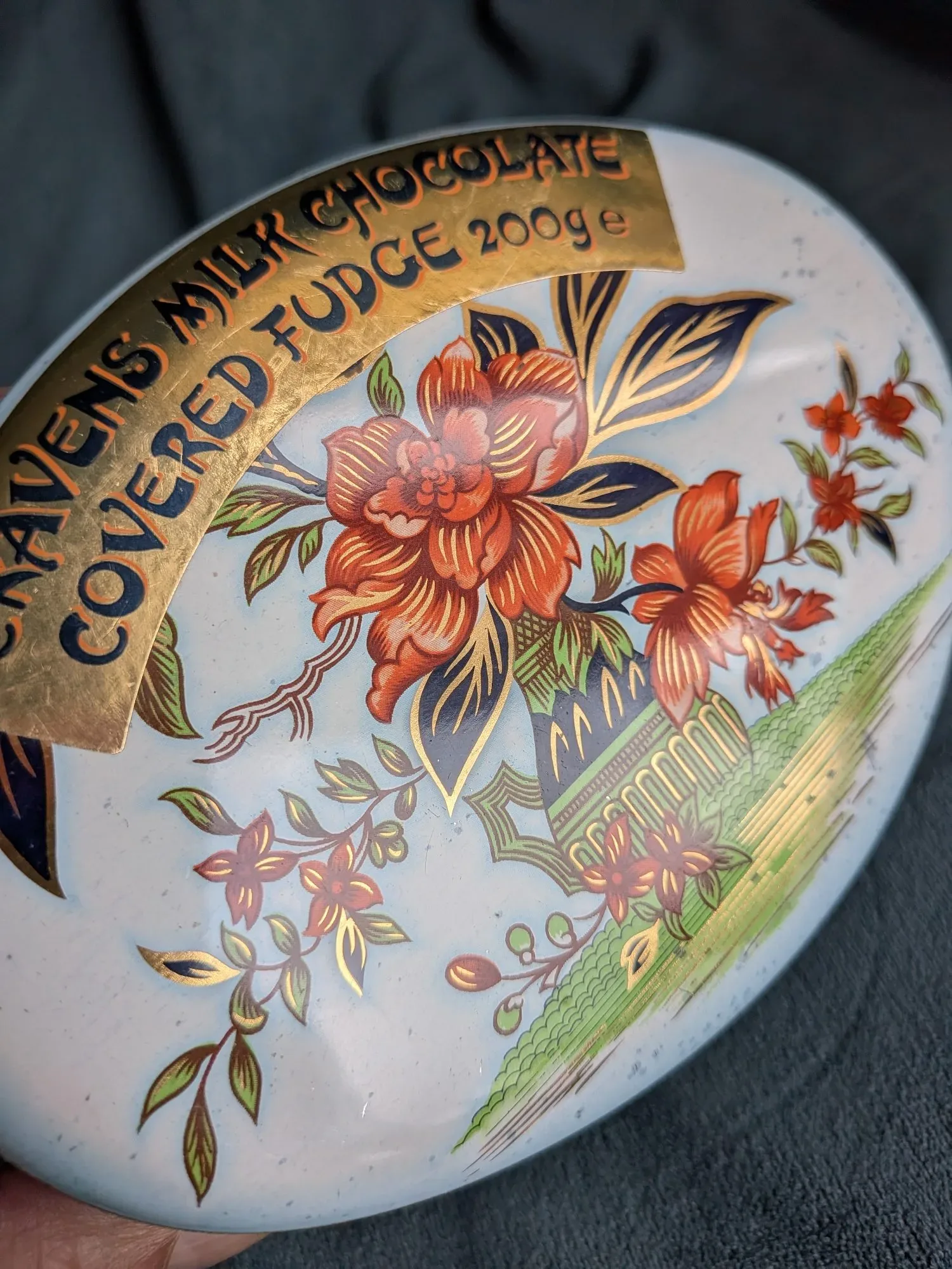 Cravens Plåtburk Blommigt Motiv Vintage - Bild 2