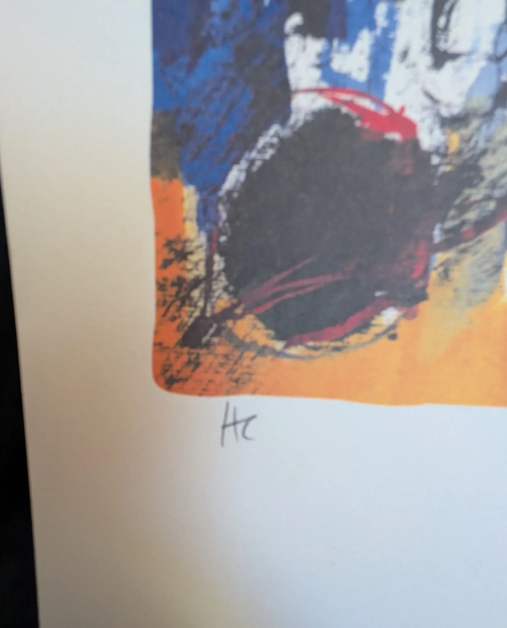 Abstrakt litografi, signerad 'MGv 97', HC - Bild 5
