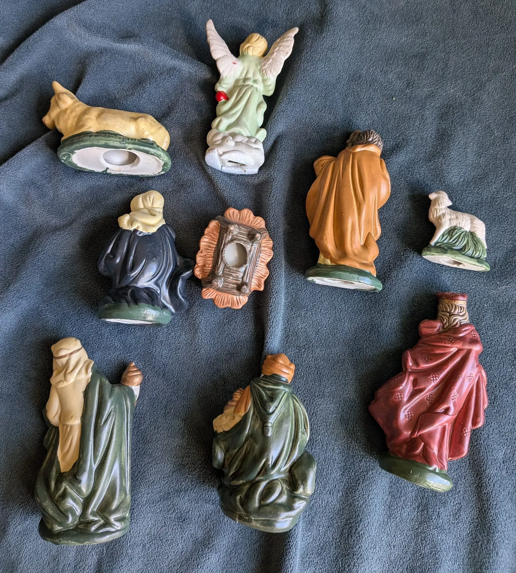Traditionell Julkrubba i Keramik, Handmålad, 9 delar - Bild 7