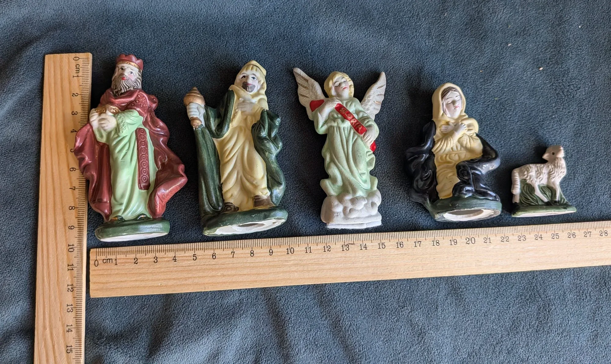 Traditionell Julkrubba i Keramik, Handmålad, 9 delar - Bild 6