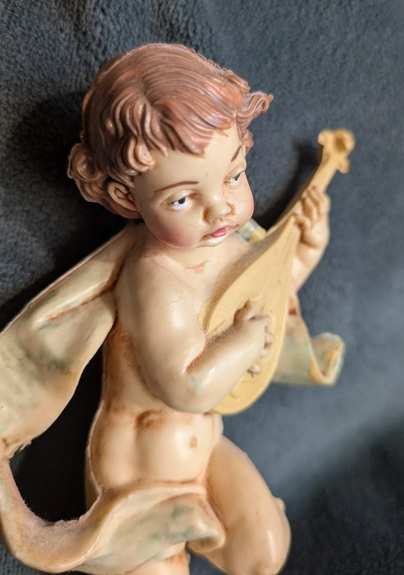 Klassisk figurin, Putto med luta, Kompositmaterial - Bild 7