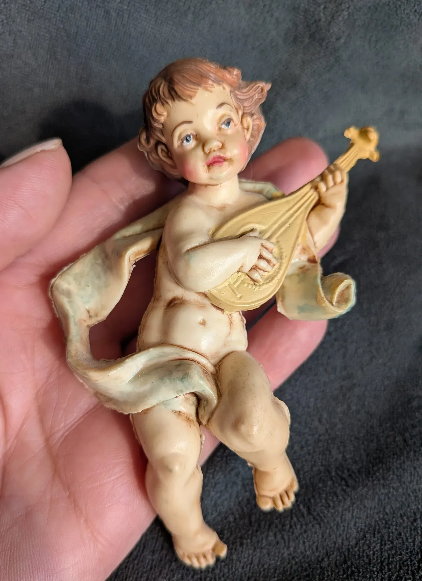 Klassisk figurin, Putto med luta, Kompositmaterial - Bild 6