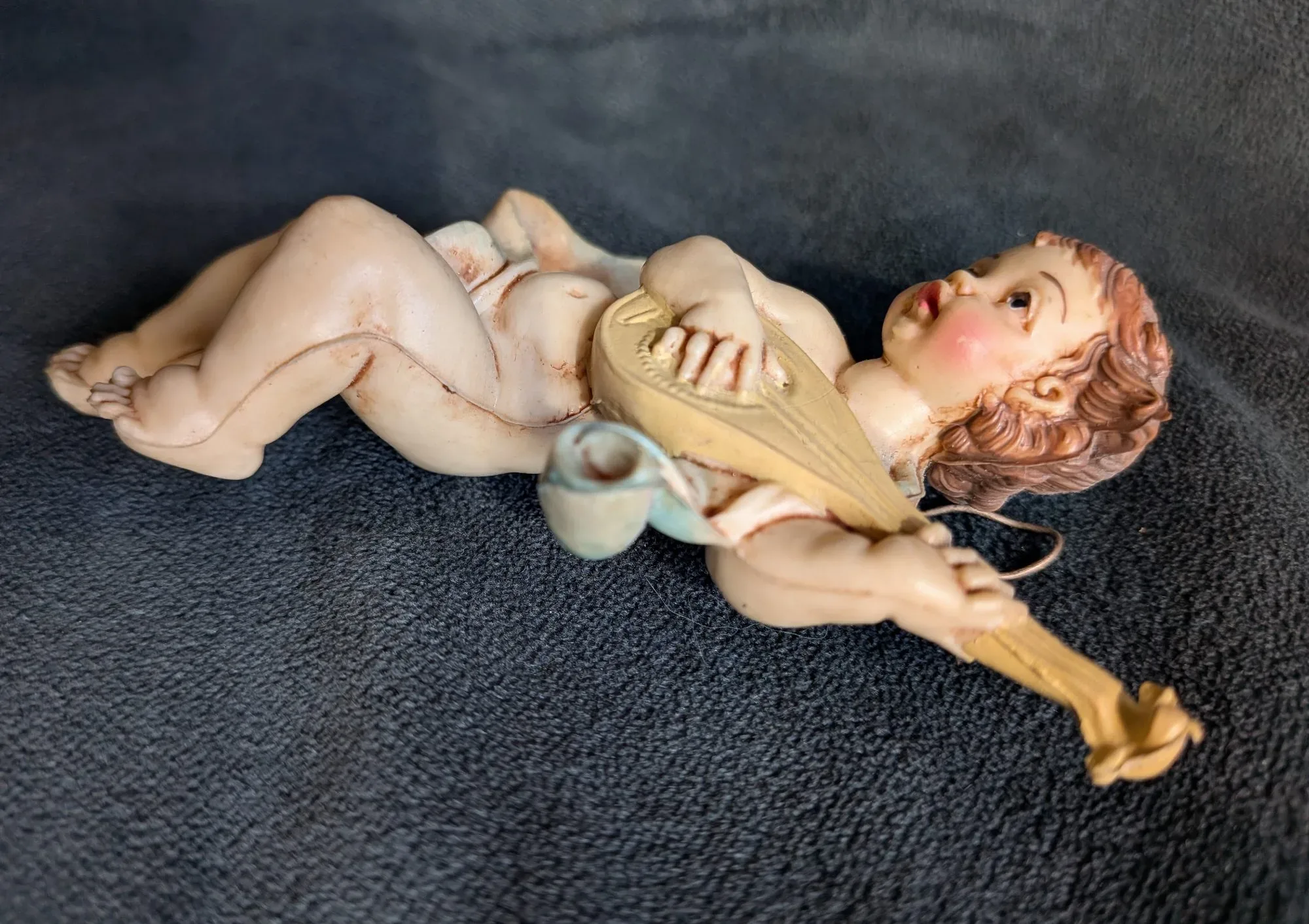 Klassisk figurin, Putto med luta, Kompositmaterial - Bild 5