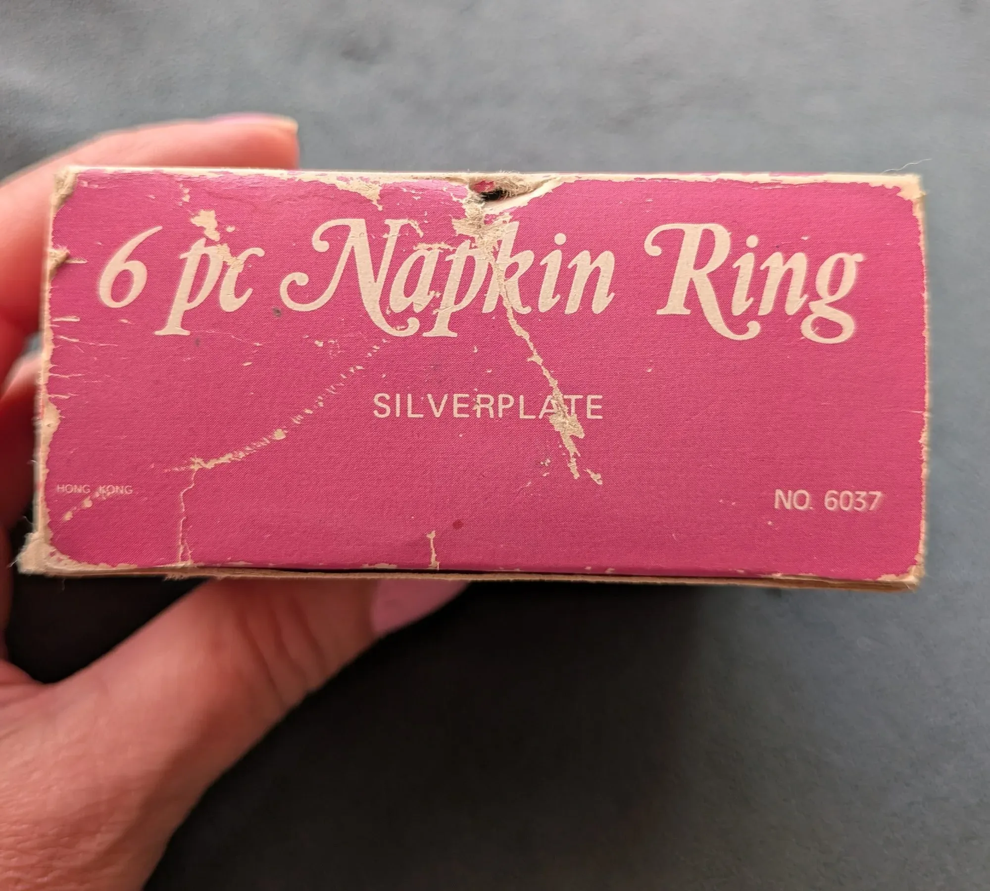 Vintage Servettringar, 6 st, Silverpläterade med Rosett - Bild 3
