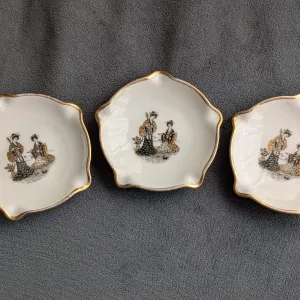 Set of 3 Vintage Decorative Plates with Oriental Motif